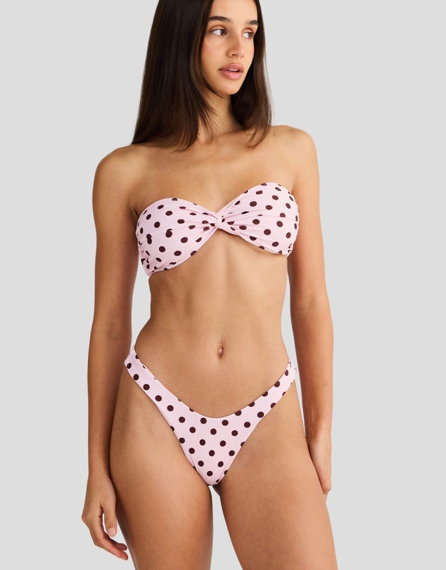 Vacay Swimwear - Positano Bottom Pink Polka