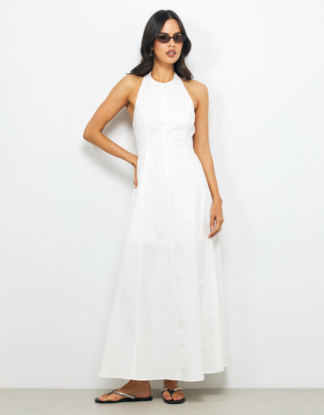 AERE - Leonie Panelled Tie Back Maxi Dress
