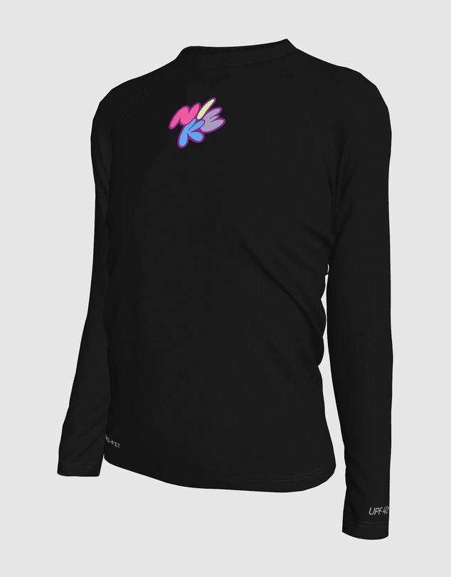 Nike - Bubble Script Big Kids Dri-Fit Long-Sleeve Hydroguard