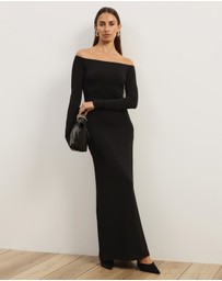 Atmos&Here - Hanna Long Sleeve Off-Shoulder Maxi Dress