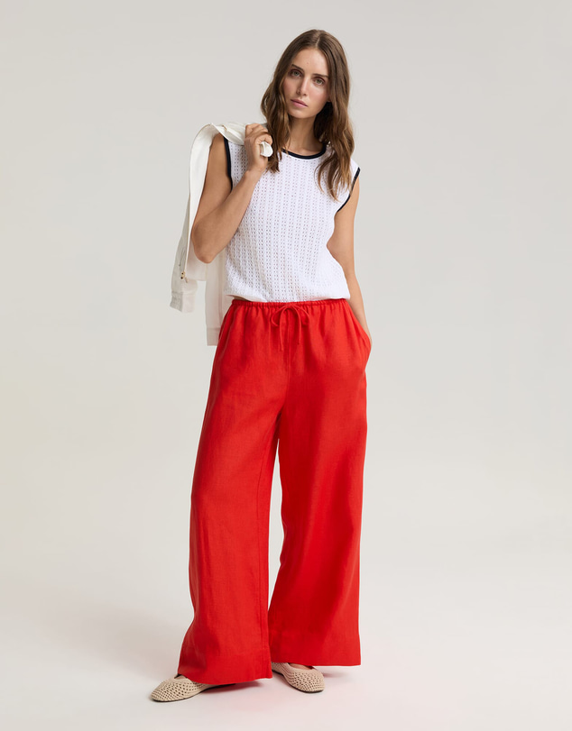 Sportscraft - Ariana Wide Leg Linen Pant