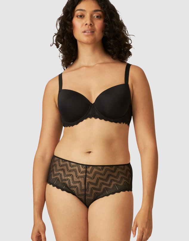 Naturana - Mid Rise Zig Zag Lace Brief