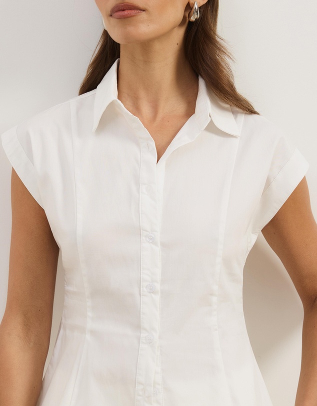 Atmos&Here - Ilyra Cap Sleeve Shirt