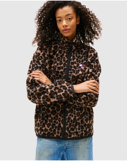 Tommy Jeans - Zip Through Badge Teddy Jacket