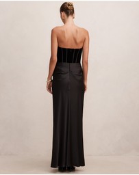 Forever New - Isra Velvet Corset Maxi Dress