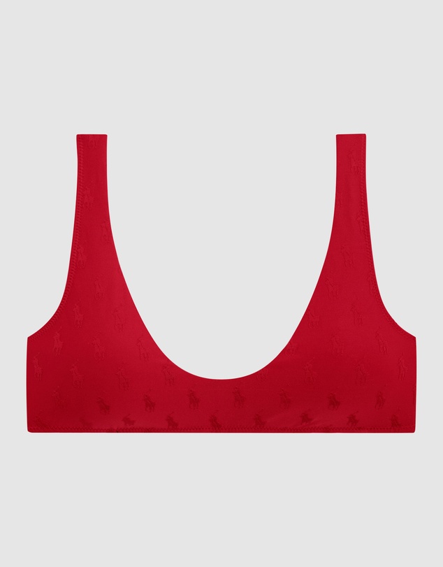 Polo Ralph Lauren - Logo Jacquard Deep Scoop Bikini Top
