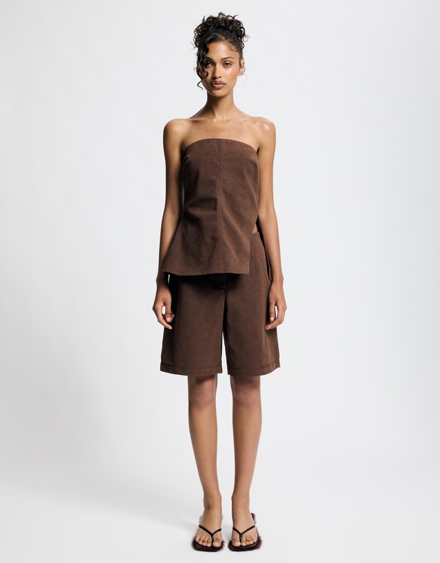 Lover - Vesper Suede Look Shorts