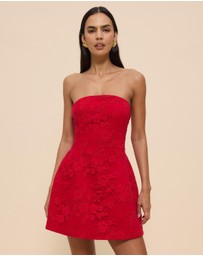 CHANCERY - Lani Strapless Structured Lace Mini Dress