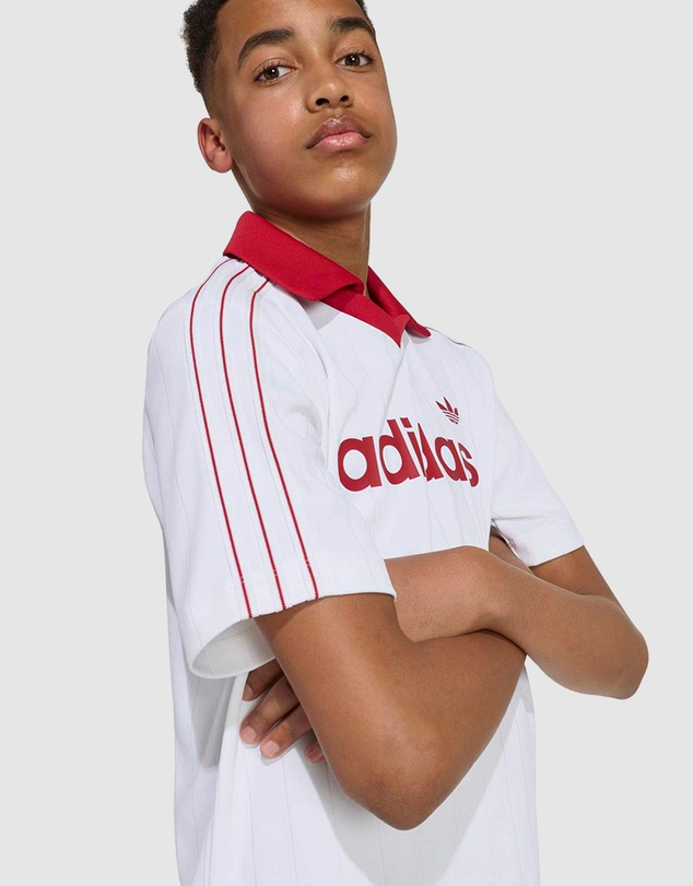 adidas Originals - Loose Pinstripe Polo Tee - Kids-Teens