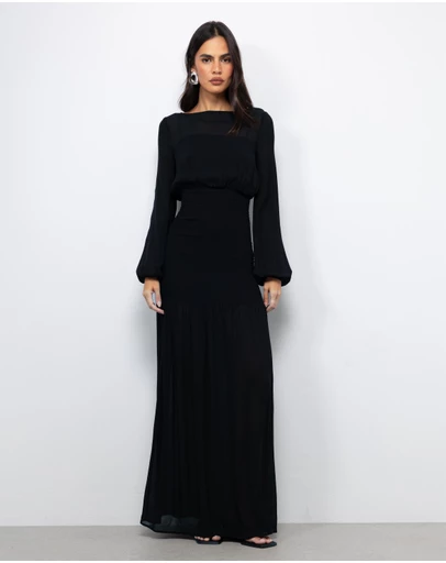 AERE - Tide Shirred Waist Maxi Dress