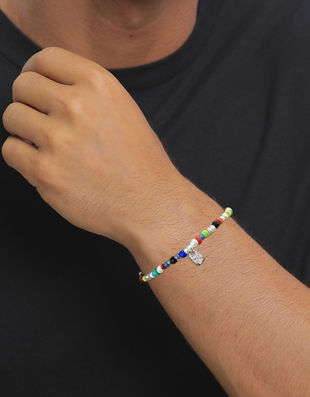 Kuzzoi - ICONIC EXCLUSIVE - Mixed Bead Bracelet with Sterling Silver Elements