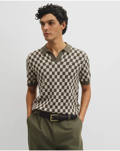 Country Road - Australian Cotton Silk Jacquard Trophy Polo