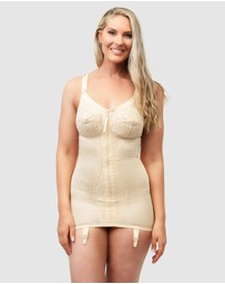 Naturana - Zip Front Firm Control Lace Corselette Bodyshaper