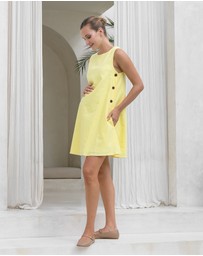 Soon Maternity - Maeve Linen Feeding Dress