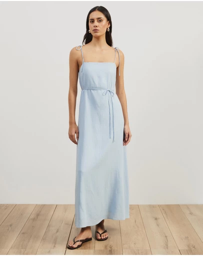 Atmos&Here - Tie Shoulder Maxi Dress