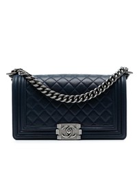 Pre-Loved by Azura Reborn - Pre-Loved Old Medium Quilted Lambskin Boy Flap