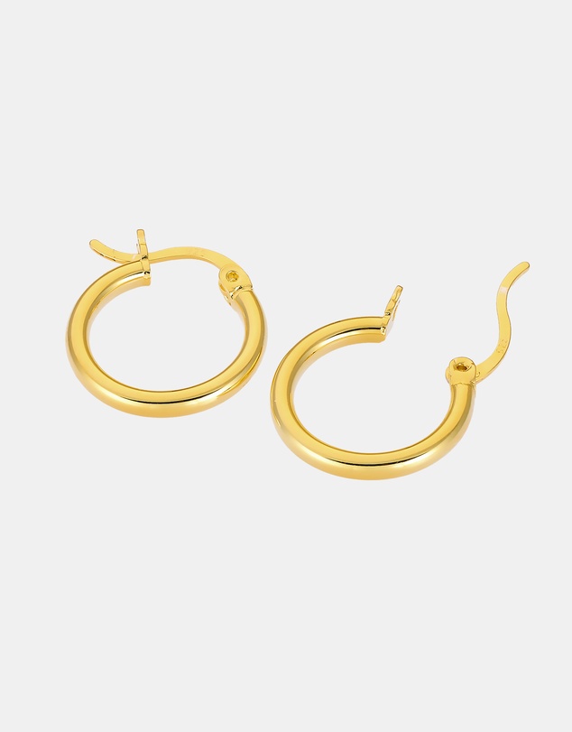 Zoe Olivia - 14K Gold Vermeil 15mm Hoop Earrings