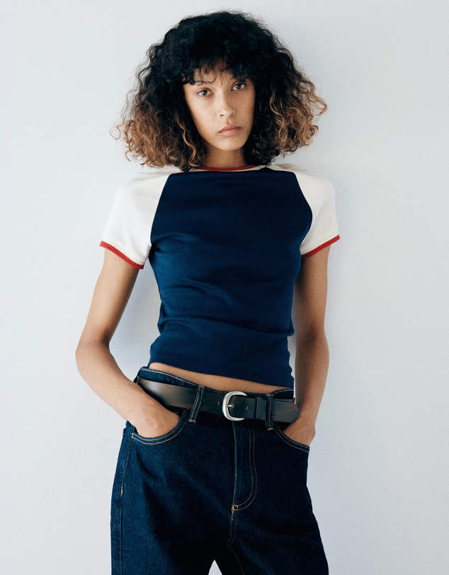 M.N.G - Fitted Contrast T-Shirt