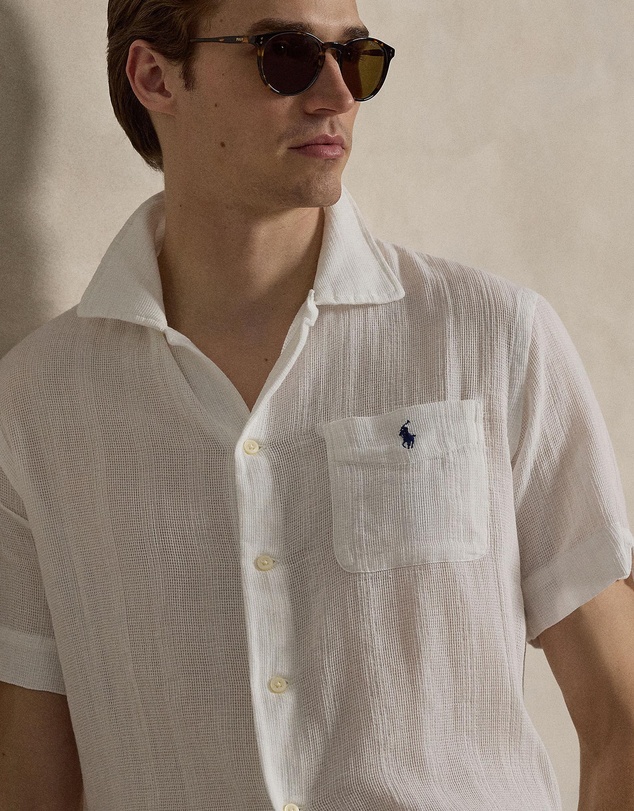Polo Ralph Lauren - Classic Fit Basket-Weave Camp Shirt