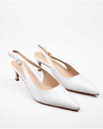 White Croc Pu