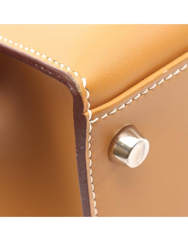 Pre-Loved by Azura Reborn - Pre-Loved HERMES Kelly 32 Handbag Chamonix leather leather Chamonix leather Brown Natural Used Women