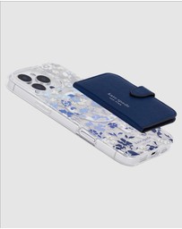 Kate Spade - Kate Spade Flowerbed Blue Case & Wallet Bundle Pack