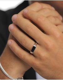 Kuzzoi - ICONIC EXCLUSIVE - Ring Men Signet in 925 Sterling Silver