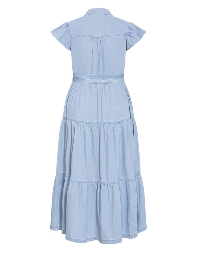 City Chic - Plus size Kelise Denim Maxi Dress - light wash