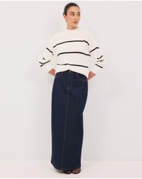 Calli - Cassandra Denim Maxi Skirt