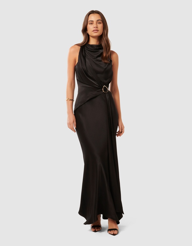 Forever New - Cassie Satin Draped Maxi Dress