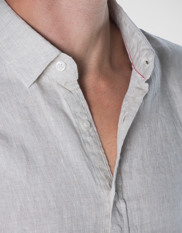 Coast Clothing - Long Sleeve Linen Shirt in Natural Sand