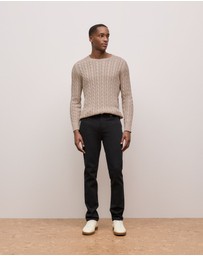 Trenery - Organically Grown Cotton Modern Slim Black Wash Jean in Black