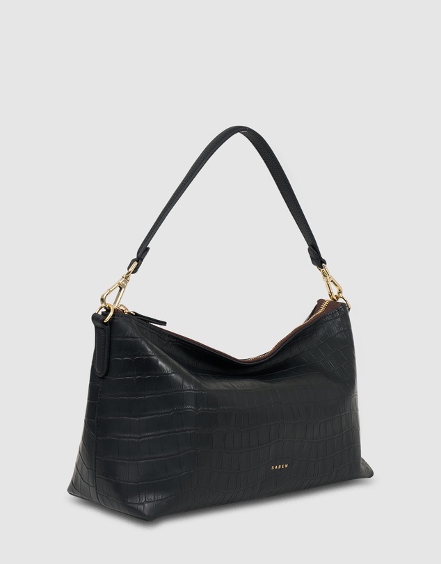 SABEN - Claudia Shoulder Bag Black Croc