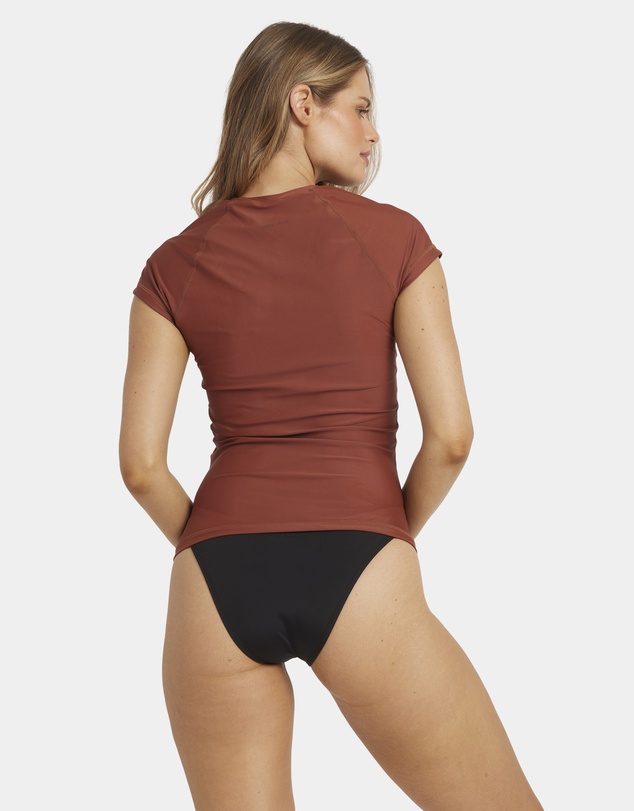 Billabong - Womens Society Foil Short Sleeve Rash Vest