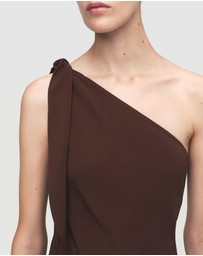 M.N.G - Asymmetrical Dress With Knot Strap