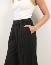 Atmos&Here - Liora Linen Blend Pants With Side Tie