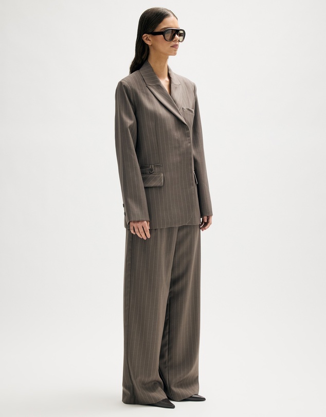 Minima Esenciales - Lior Wool Pinstripe Blazer