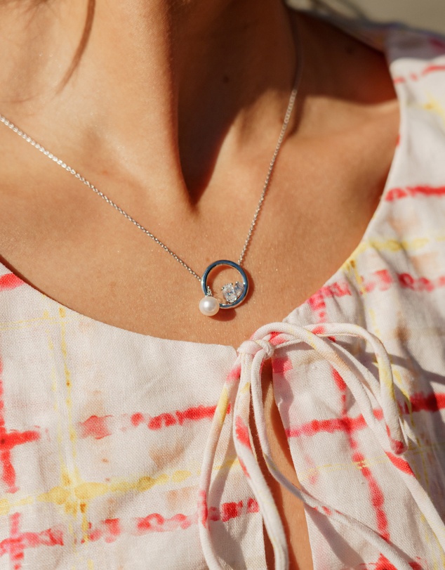 Georgini - Georgini Chic Noel Freshwater Pearl Silver Lariat
