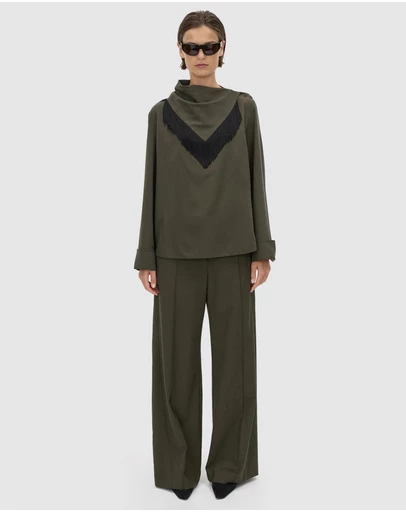 CAMILLA AND MARC - Una Straight Leg Pin Tuck Trousers