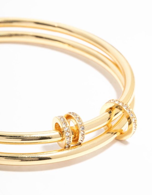 Lovisa - Gold Plated Layered Rondell Bangle