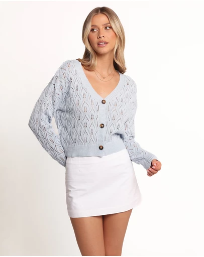 Petal & Pup - Ellen Cardigan - Pale Blue