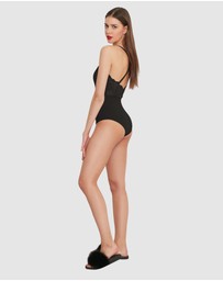 Oh!Zuza - Viscose & Sheer Lace Lingerie Bodysuit