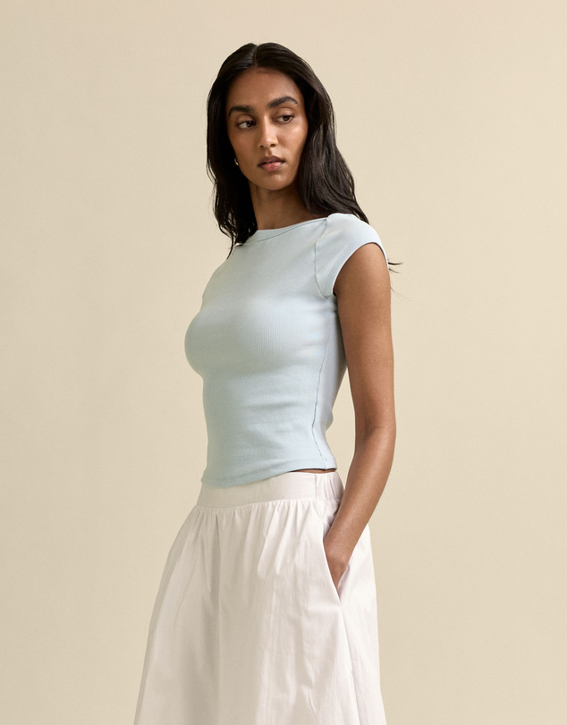 MVN - Ribbed Boatneck Top