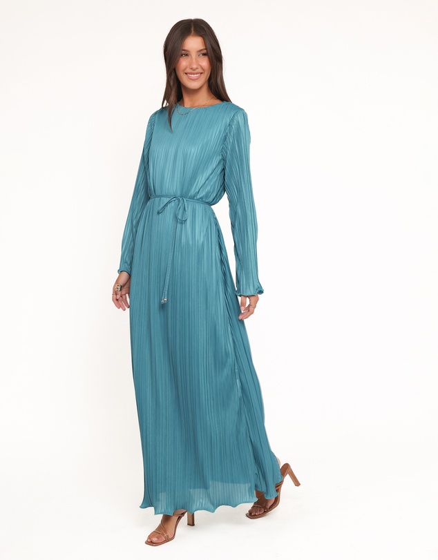 Petal & Pup - Armena Long Sleeve Maxi Dress - Teal