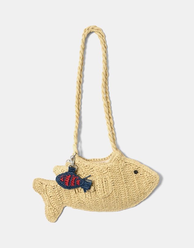 Damson Madder - Raffia Fish Bag Charm