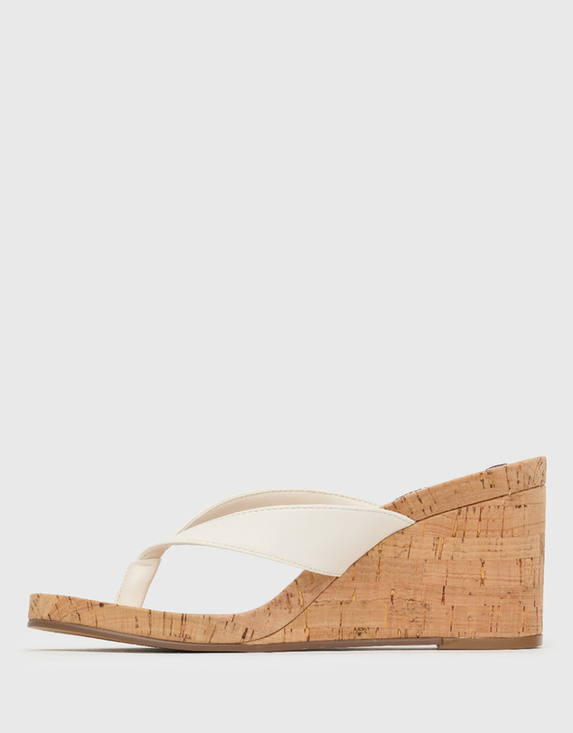 Betts - Wider Fit Sable 2 Thong Wedge Casual Sandals