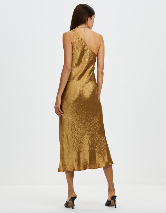 Third Form - Running Water Bias One Shoulder Dress