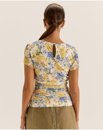 Review - Elba Floral Mesh Top