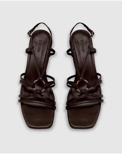 Brie Leon - Piper Mid Heel Sandal - Corn Leather