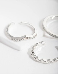 Lovisa - Silver Diamante Band Toe Ring Pack
